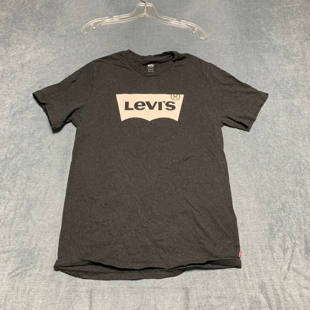 Levi's Classic Graphic T-Shirt Mens M Black Crew Neck Short Sleeve Standard Fit